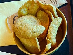 Prawn Crackers  Crispy Thai prawn crackers served with sweet chilli dipping sauce.